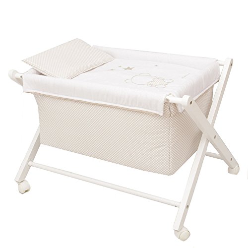 Minicuna mibebestore Plegable BLANCO BEIGE