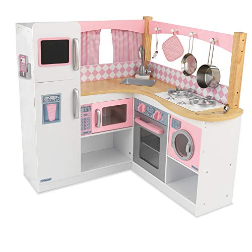 KidKraft- Cocina de juguete de madera para niños con accesorios para juegos