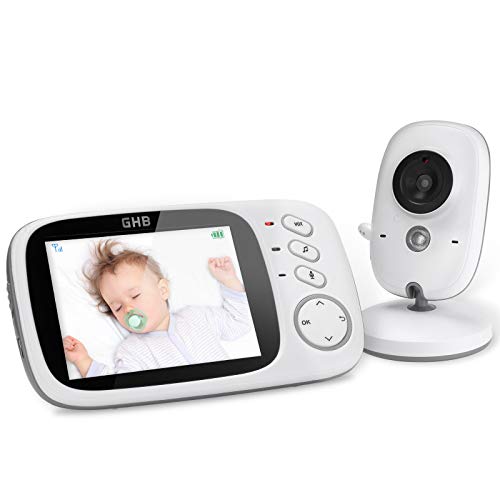 GHB Vigilabebés Inalambrico Bebé Monitor Inteligente con LCD