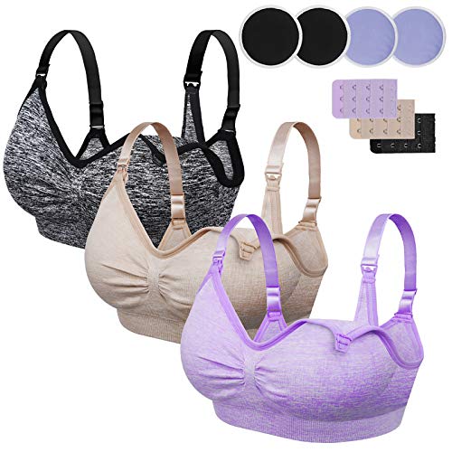 Rovtop 3 PCS Sujetador de Lactancia para Mujer